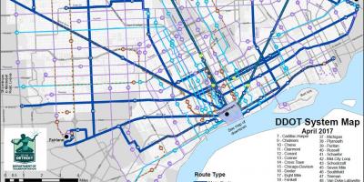 خريطة ديترويت الحافلة