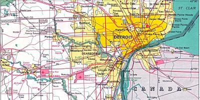 خريطة ضواحي ديترويت