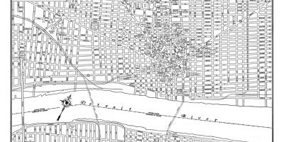 مدينة ديترويت خريطة الشارع