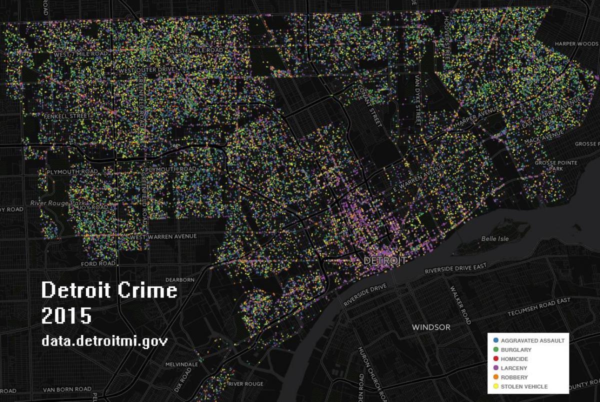 ديترويت الجريمة خريطة