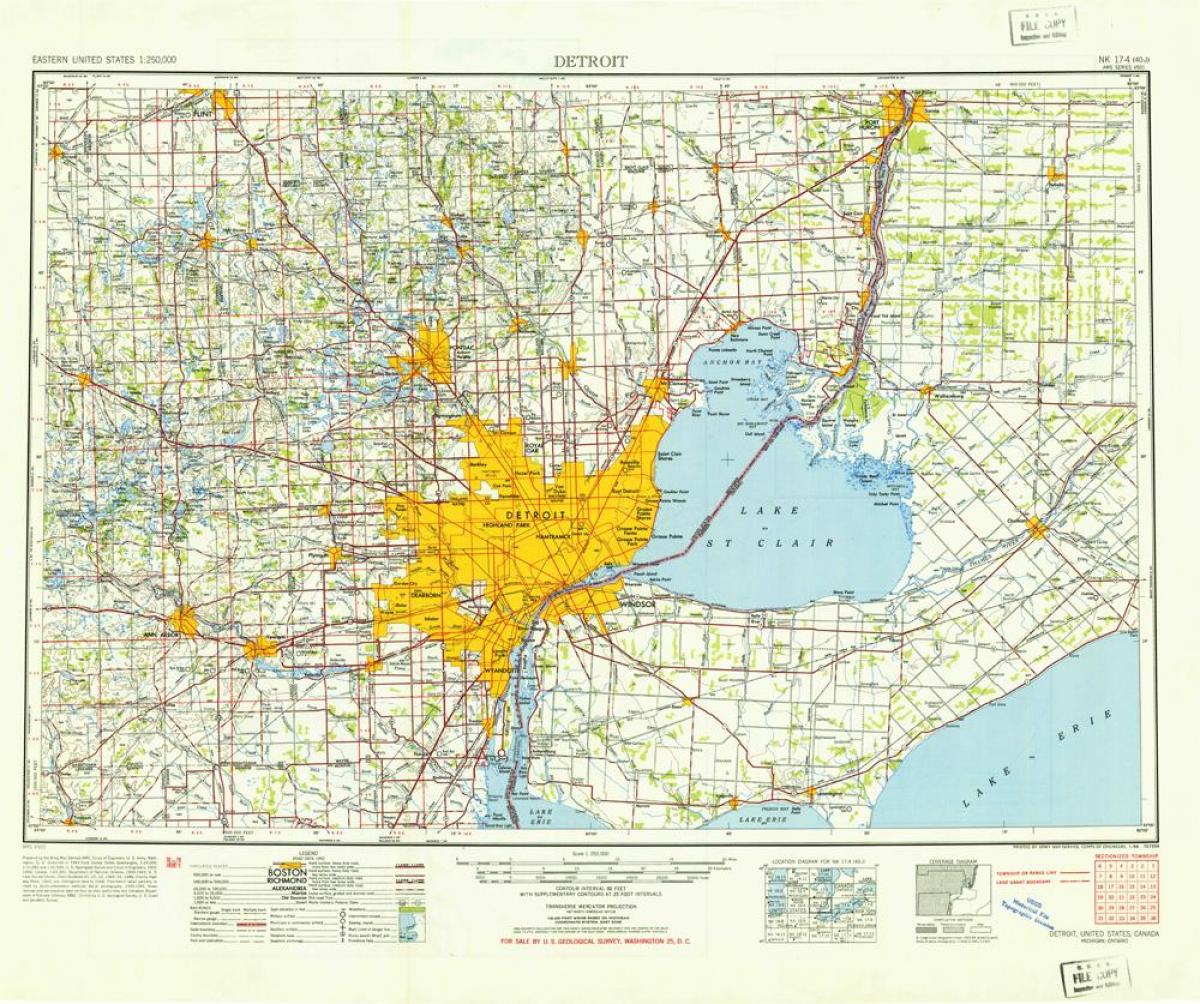 ديترويت الولايات المتحدة خريطة