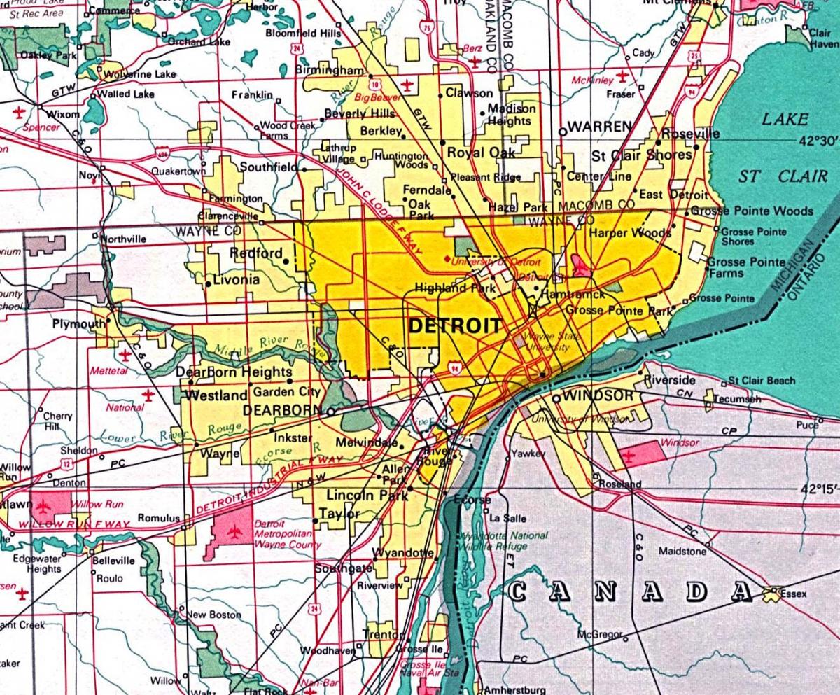 خريطة ديترويت