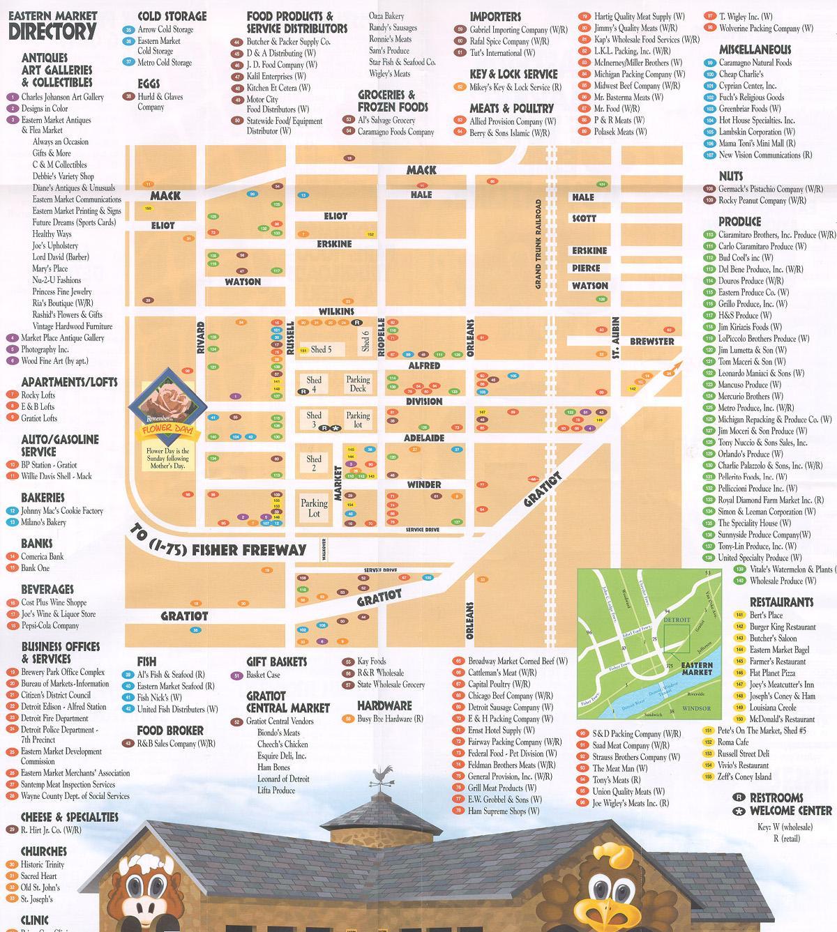 خريطة سوق شرق ديترويت