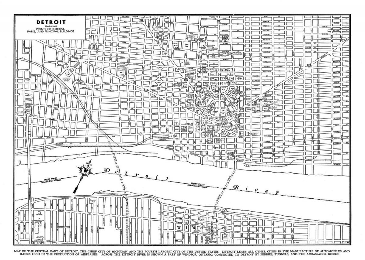 مدينة ديترويت خريطة